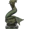 Image 3 : Mermaid on Rock Bronze Sculpture