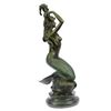 Image 6 : Mermaid on Rock Bronze Sculpture