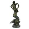 Image 7 : Mermaid on Rock Bronze Sculpture