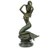 Image 9 : Mermaid on Rock Bronze Sculpture
