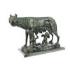 Image 1 : The Capitoline Wolf Bronze Statue on Marble Base Sculpture