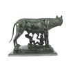 Image 7 : The Capitoline Wolf Bronze Statue on Marble Base Sculpture