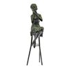 Image 1 : Sitting Girl Bronze Sculpture