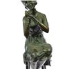Image 4 : Sitting Girl Bronze Sculpture