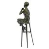 Image 6 : Sitting Girl Bronze Sculpture