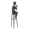 Image 8 : Sitting Girl Bronze Sculpture