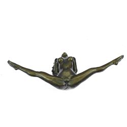 Sexy Erotic Art Decor Exposed Nude Girl Bronze Sculpture Figure