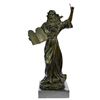 Image 1 : Moses Jewish Religious Bronze Figurine on Marble Base Statue