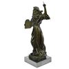 Image 5 : Moses Jewish Religious Bronze Figurine on Marble Base Statue