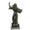 Image 7 : Moses Jewish Religious Bronze Figurine on Marble Base Statue