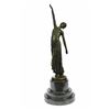 Image 1 : Egyptian Dancer Bronze Sculpture on Marble Base Statue