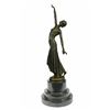 Image 5 : Egyptian Dancer Bronze Sculpture on Marble Base Statue