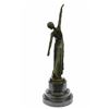 Image 7 : Egyptian Dancer Bronze Sculpture on Marble Base Statue