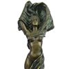 Image 2 : Nude Girl Bronze Statue on Marble Base Figure