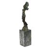 Image 5 : Nude Girl Bronze Statue on Marble Base Figure
