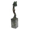 Image 6 : Nude Girl Bronze Statue on Marble Base Figure