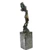 Image 8 : Nude Girl Bronze Statue on Marble Base Figure