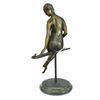 Image 6 : Joyful Pixie Dancer on Beam Bronze Figure