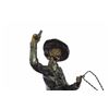 Image 2 : Cowboy Riding Bronze Sculpture on Marble Base Figurine