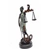 Image 1 : Blind Lady of Justice Bronze Statue on Marble Base Sculpture