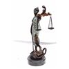 Image 9 : Blind Lady of Justice Bronze Statue on Marble Base Sculpture
