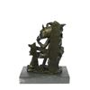 Image 7 : Cowboy Sitting on Barrel Drinking Whisky Bronze Sculpture