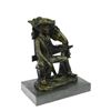 Image 9 : Cowboy Sitting on Barrel Drinking Whisky Bronze Sculpture