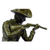 Image 2 : Cowboy With Gun Bullet Rifle Shooting Range Bronze Sculpture