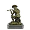 Image 6 : Cowboy With Gun Bullet Rifle Shooting Range Bronze Sculpture