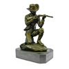 Image 8 : Cowboy With Gun Bullet Rifle Shooting Range Bronze Sculpture