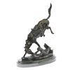 Image 5 : Fallen Man From Horse Bronze Sculpture on Marble Base Statue