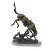 Image 7 : Fallen Man From Horse Bronze Sculpture on Marble Base Statue