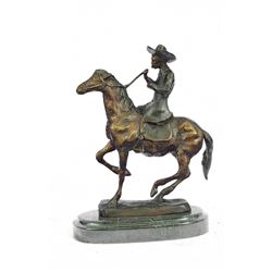 Cowboy Horse Bronze Sculpture
