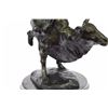 Image 3 : Rodeo Cowboy Rodeo Rider Bronze Sculpture on Marble Base Statue