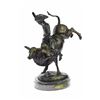Image 5 : Rodeo Cowboy Rodeo Rider Bronze Sculpture on Marble Base Statue