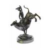 Image 6 : Rodeo Cowboy Rodeo Rider Bronze Sculpture on Marble Base Statue