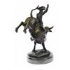Image 7 : Rodeo Cowboy Rodeo Rider Bronze Sculpture on Marble Base Statue