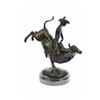 Image 8 : Rodeo Cowboy Rodeo Rider Bronze Sculpture on Marble Base Statue