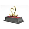Image 4 : Gold Plexiglases Two Swan Bird Sculpture