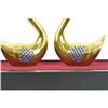 Image 6 : Gold Plexiglases Two Swan Bird Sculpture