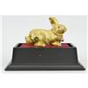 Image 2 : Gold Plexiglases The Easter Rabbit Bunny Sculpture