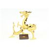 Image 2 : Gold Plexiglases Golden Dragon Wine Holder Sculpture