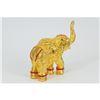 Image 3 : Gold Plexiglases Elephant with Trunk Up Sculpture