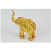 Image 4 : Gold Plexiglases Elephant with Trunk Up Sculpture