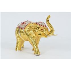 Gold Plexiglases Elephant African Safari Sculpture