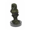 Image 5 : Beautiful Owl Bronze Statue on Marble Base Sculpture