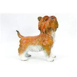 Special Patina Silky Terrier Dog Bronze Sculpture