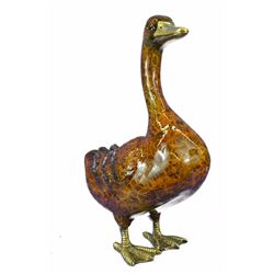 Duck Bird Bronze Sculpture