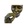 Image 2 : Man Smoking Cigar Bronze Sculpture on Marble Base Figurine