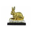 Image 1 : Gold Plexiglases Silver Plated Rabbit Sculpture